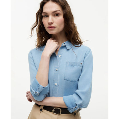 Tommy Hilfiger Women's Roll-Tab Collar Neck Shirt