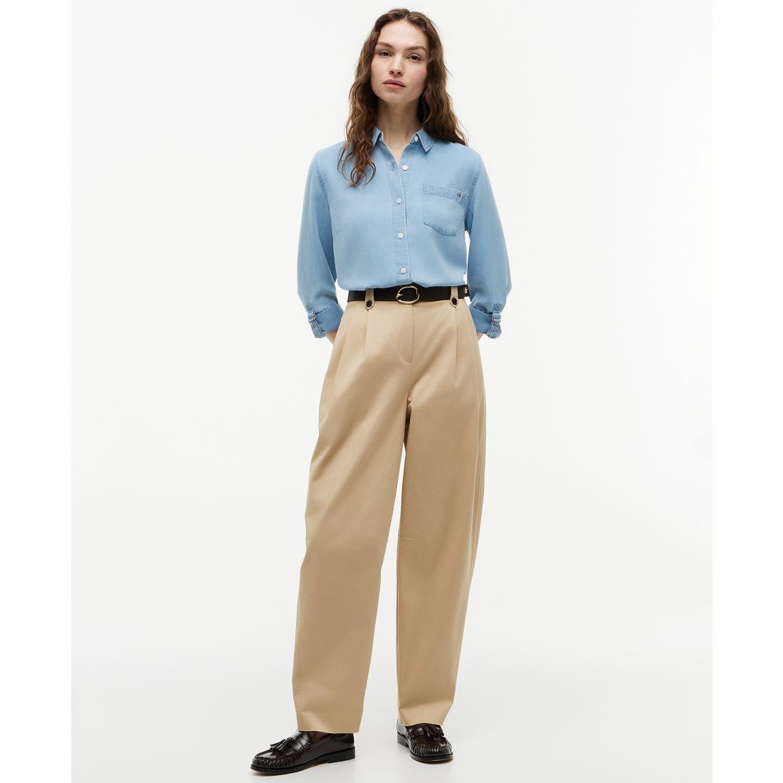 Tommy Hilfiger Women's Roll-Tab Collar Neck Shirt