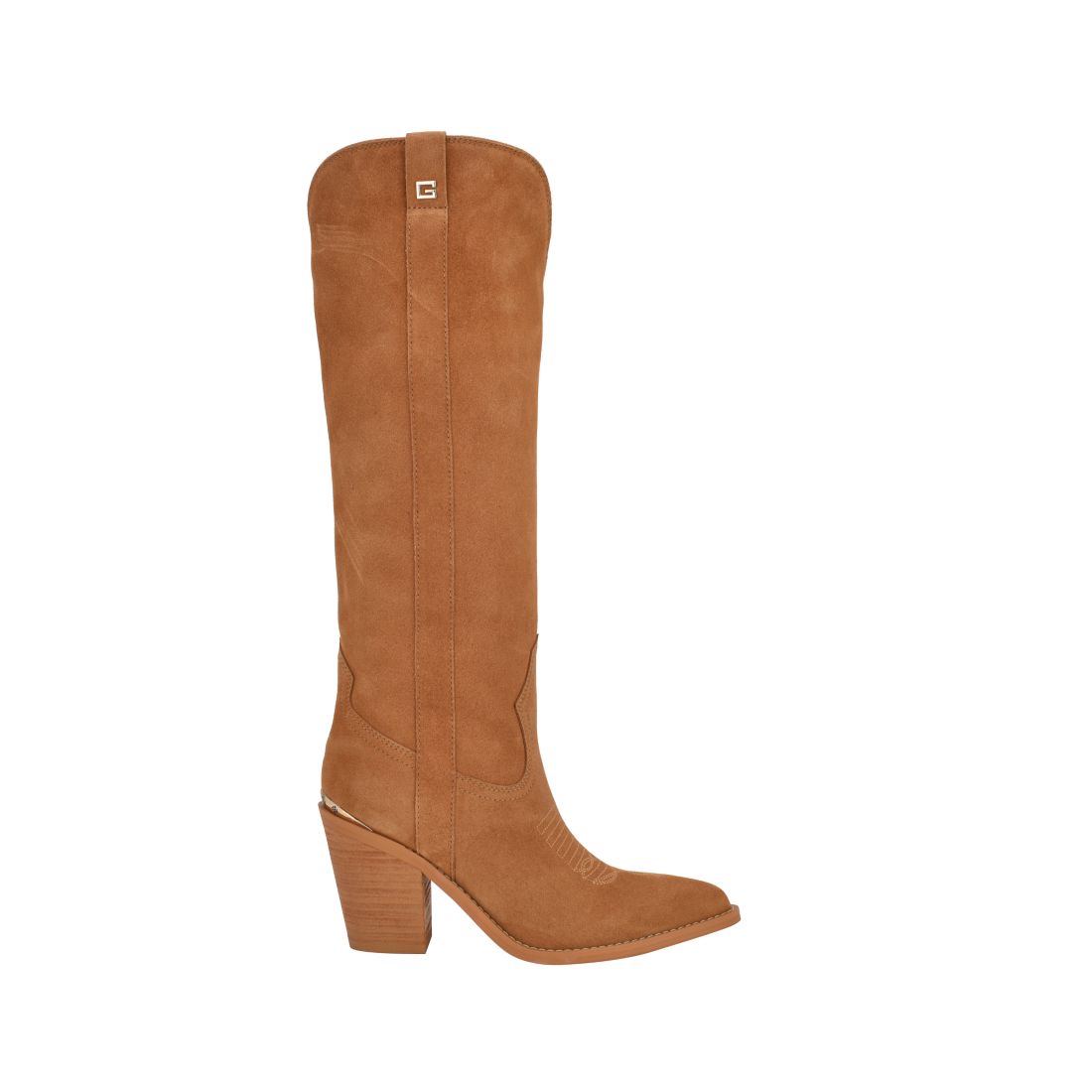 Guess Women's Sashan Knee-High Topstitched Western Boots