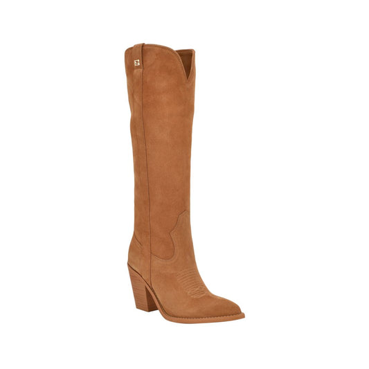 Guess Women's Sashan Knee-High Topstitched Western Boots