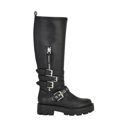 Guess Women's Yanky Tall Buckled Moto Lug Boots