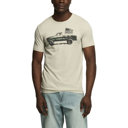 Lucky Brand Men's Flag Truck Graphic Tee