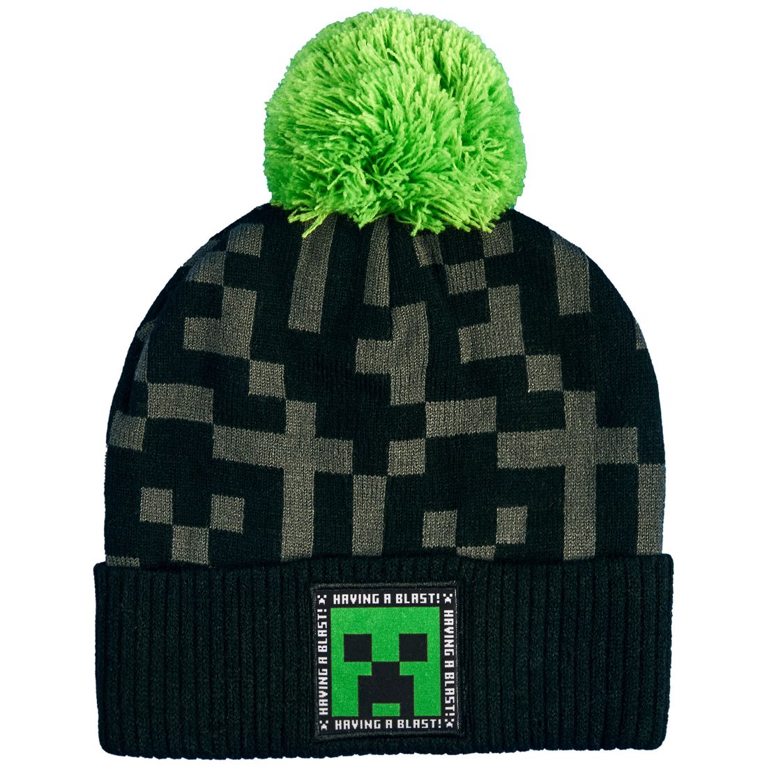 Minecraft Big Boys 2-Piece Pom Pom Hat and Gloves Set