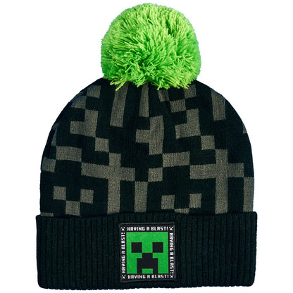 Minecraft Big Boys 2-Piece Pom Pom Hat and Gloves Set