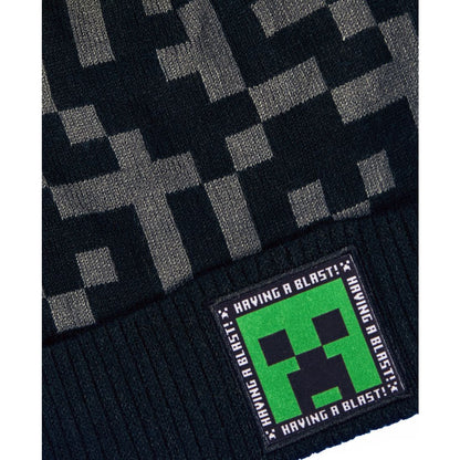 Minecraft Big Boys 2-Piece Pom Pom Hat and Gloves Set
