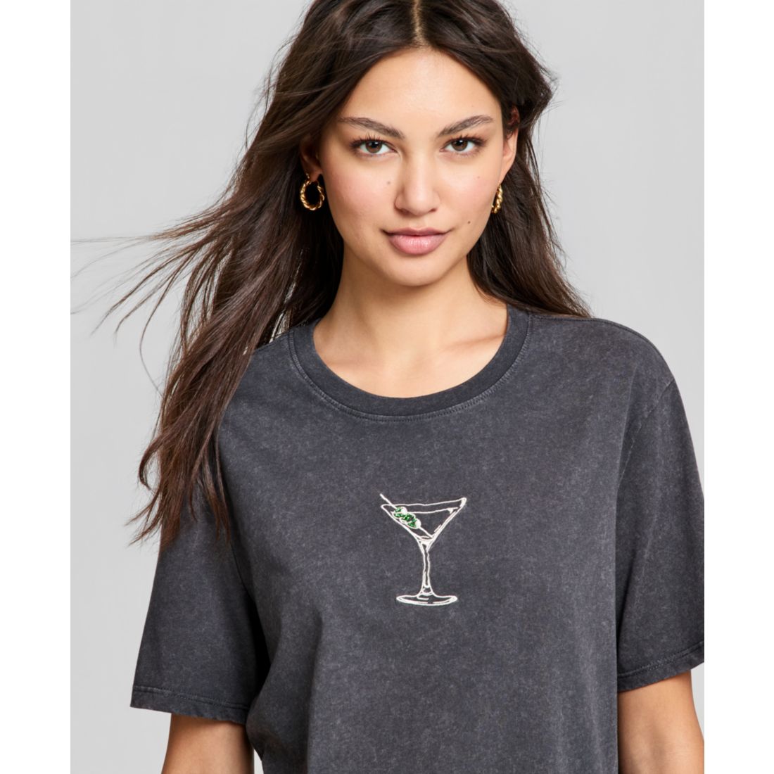 And Now This Women's Martini Graphic T-Shirt, Macy's Exclusive