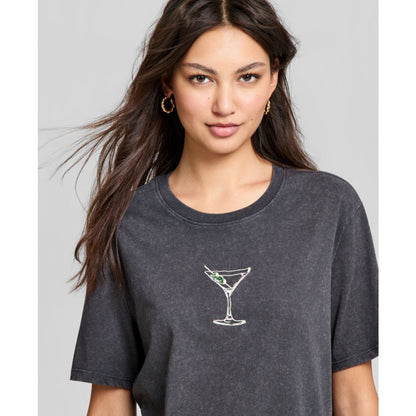 And Now This Women's Martini Graphic T-Shirt, Macy's Exclusive