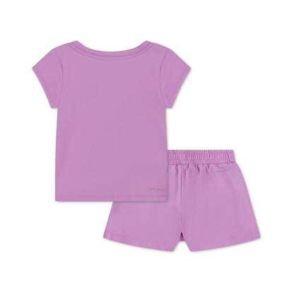 Nike Girls' 2T-4T All Day Play T-Shirt and Skort, 2-Piece Set