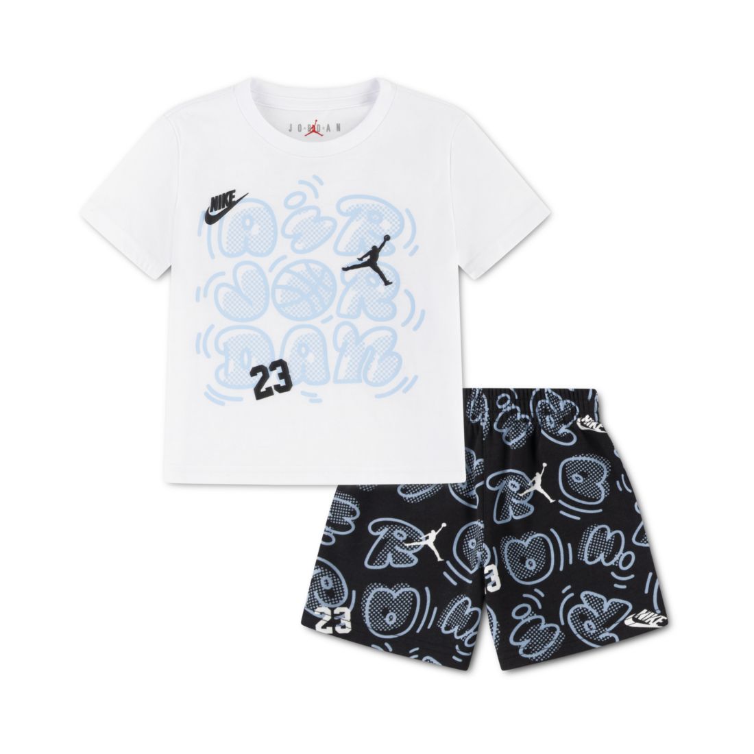 Jordan Boys' Toddler 2T-4T Printed Movement Lines T-Shirt & Shorts, 2-Piece Set