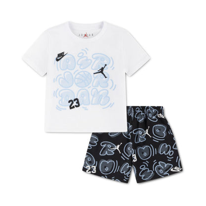 Jordan Boys' Toddler 2T-4T Printed Movement Lines T-Shirt & Shorts, 2-Piece Set