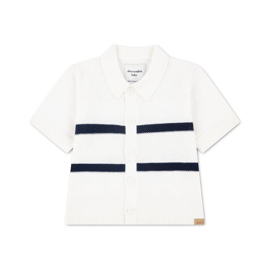 abercrombie kids Boys' Striped Button Through Sweater