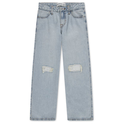 abercrombie kids Girls' High-Rise Destroyed Lace Jeans