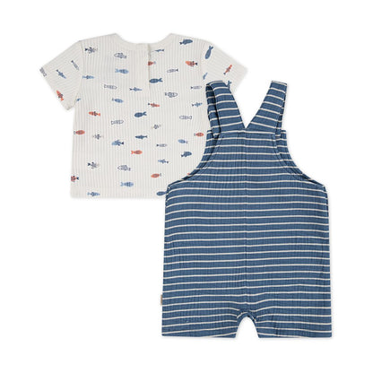 Huggies Baby Boys' Crewneck T-Shirt and Shortall, 2-Piece Set