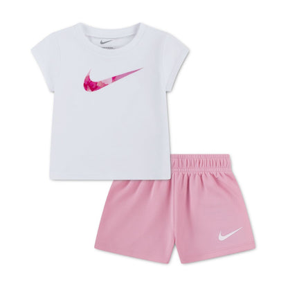 Nike Baby Girls' Short-Sleeve T-Shirt & Mesh Shorts, 2-Piece Set