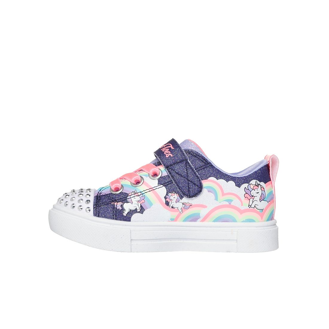 Skechers Toddler Girls Twinkle Toes: Twinkle Sparks - Unicorn Stay-Put Light-Up Casual Sneakers from Finish Line - Navy, Multi