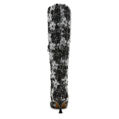 Betsey Johnson Women's Maxxine Floral Sequin Embellished Knee Boots