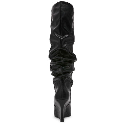 Steve Madden Women's Distortion Knee-High Slouch Wedge Boots