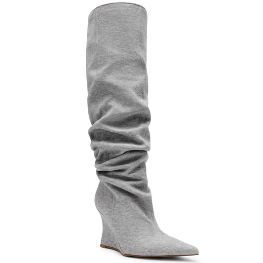 Steve Madden Women's Distortion Knee-High Slouch Wedge Boots