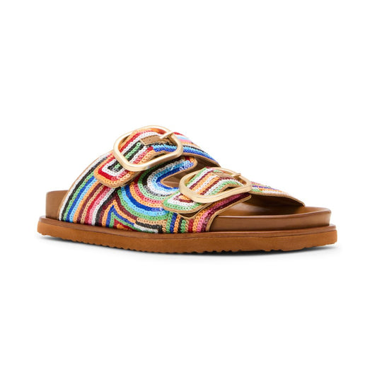 Steve Madden Women's Tourist Double-Band Footbed Sandals
