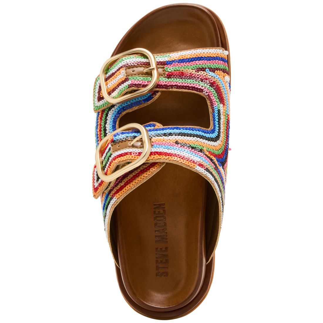 Steve Madden Women's Tourist Double-Band Footbed Sandals