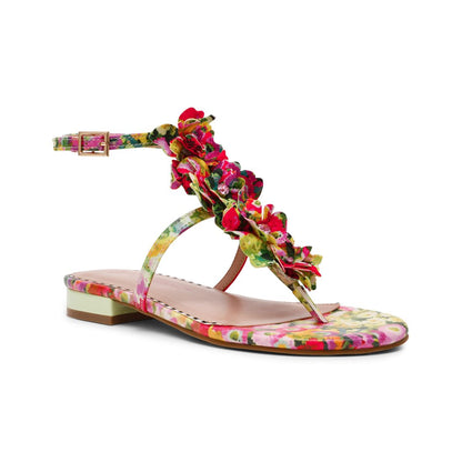 Betsey Johnson Women's Kenedy Floral Gladiator Round Toe Sandals