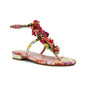 Betsey Johnson Women's Kenedy Floral Gladiator Round Toe Sandals