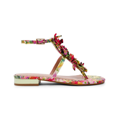 Betsey Johnson Women's Kenedy Floral Gladiator Round Toe Sandals