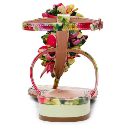 Betsey Johnson Women's Kenedy Floral Gladiator Round Toe Sandals