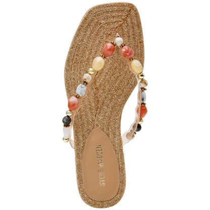 Steve Madden Women's Marble Embellished Square Toe Thong Sandals