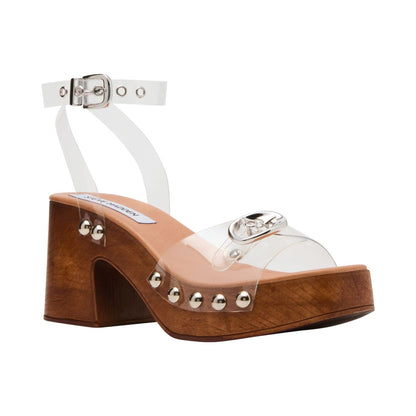 Steve Madden Women's Kruise Wooden Platform Sandals