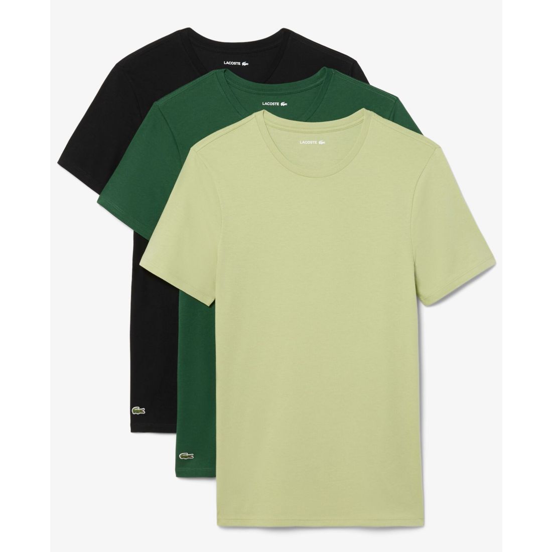Lacoste Men's 3-Pack Slim Fit Crewneck T-Shirts