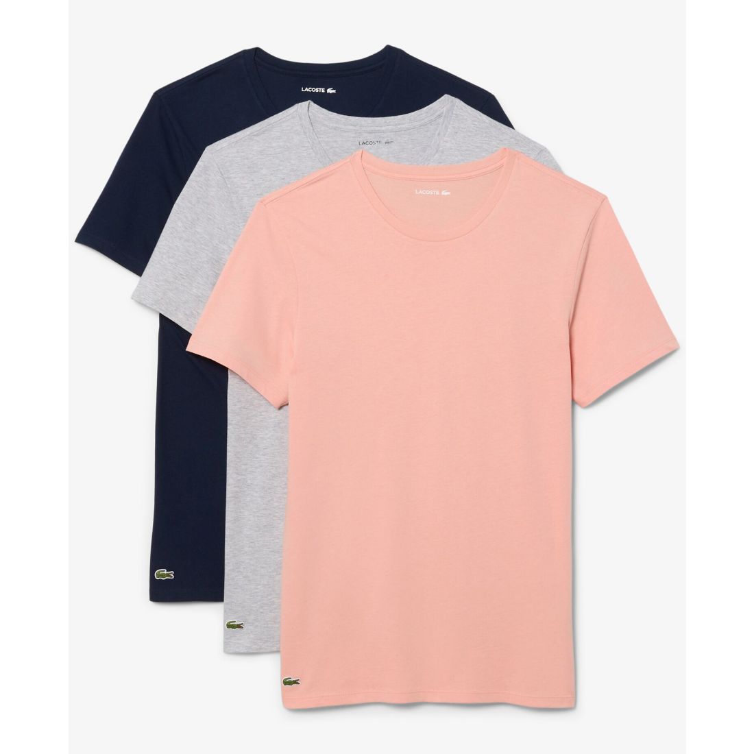 Lacoste Men's 3-Pack Slim Fit Crewneck T-Shirts