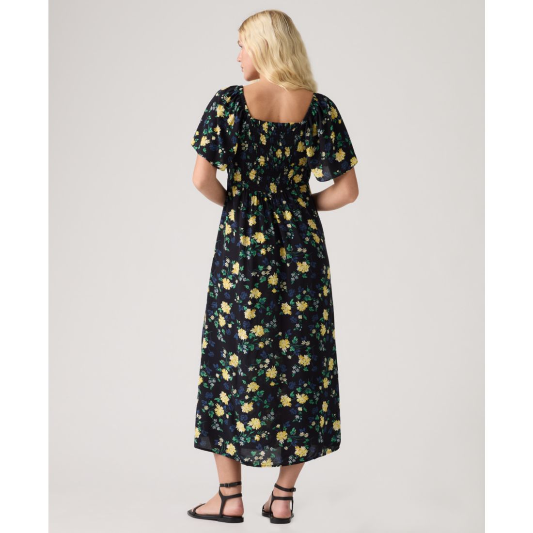 Levi's Premium Women's Amara Column Flutter-Sleeve Midi Dress
