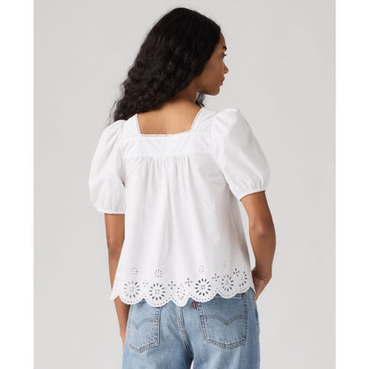 Levi's Women's Short-Sleeve Cutwork Blouse