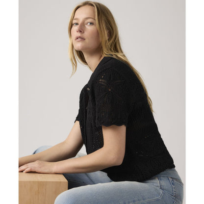 Levi's Women's Susanna Floral Crochet Collared Cotton Shirt