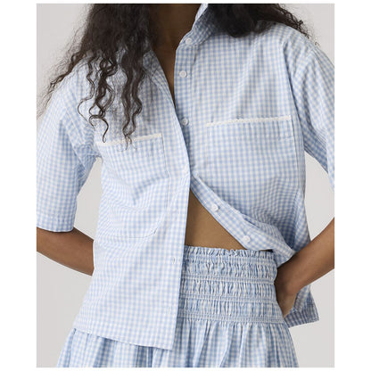 Levi's Women's Novelty Harlie Short-Sleeve Cotton Cropped Shirt