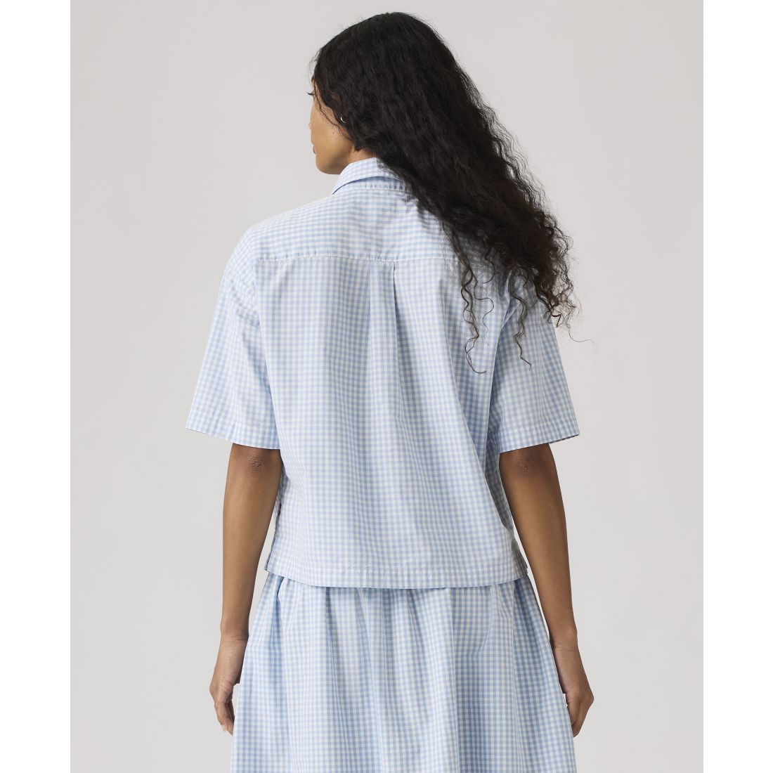Levi's Women's Novelty Harlie Short-Sleeve Cotton Cropped Shirt