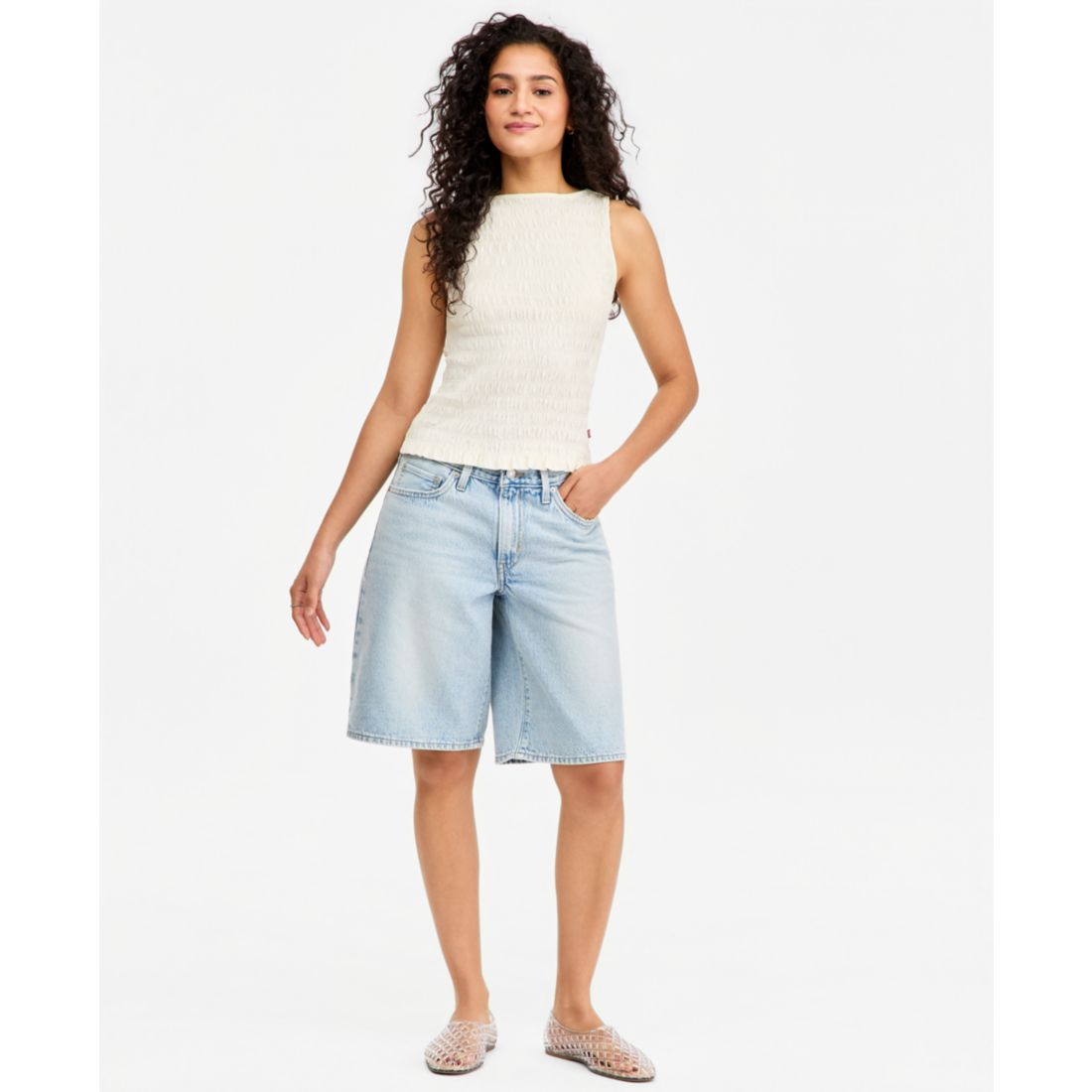 Levi's Women's Bella Smocked Boat Neck Top