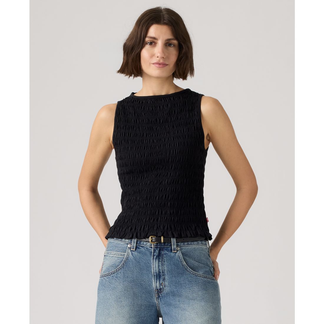Levi's Women's Bella Smocked Boat Neck Top