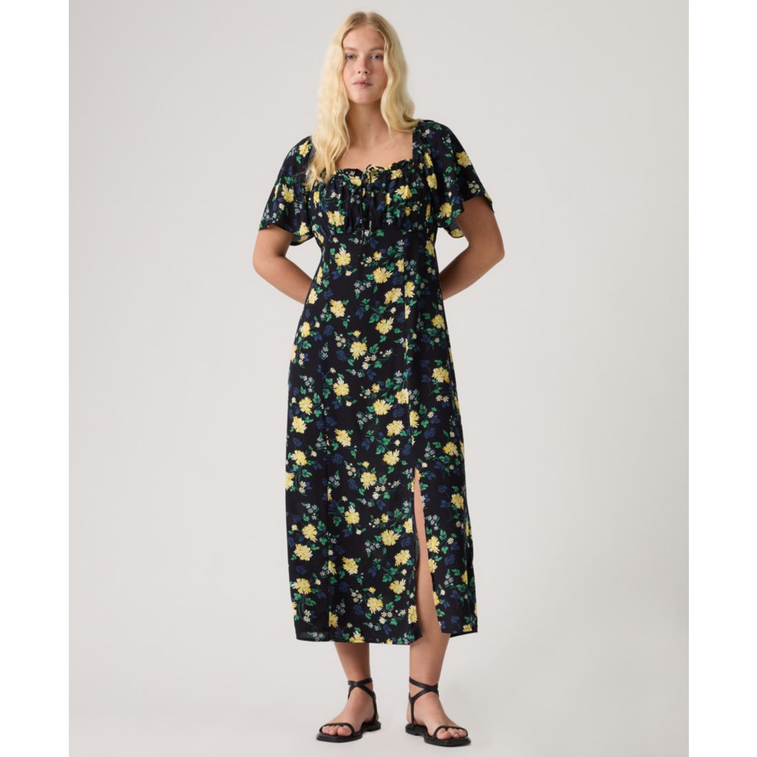 Levi's Premium Women's Amara Column Flutter-Sleeve Midi Dress