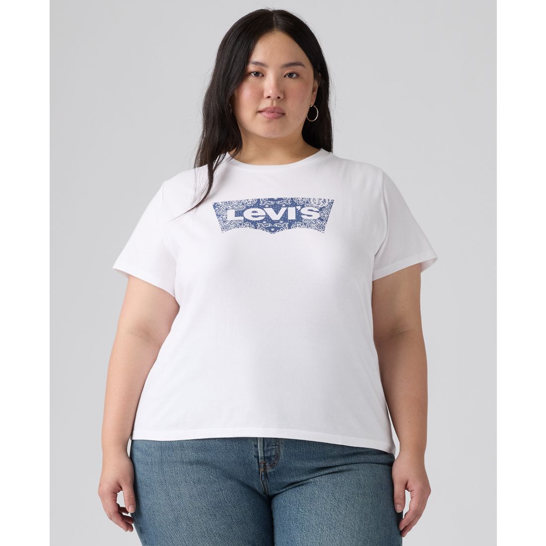 Levi's Trendy Plus Size Perfect Logo Cotton T-Shirt