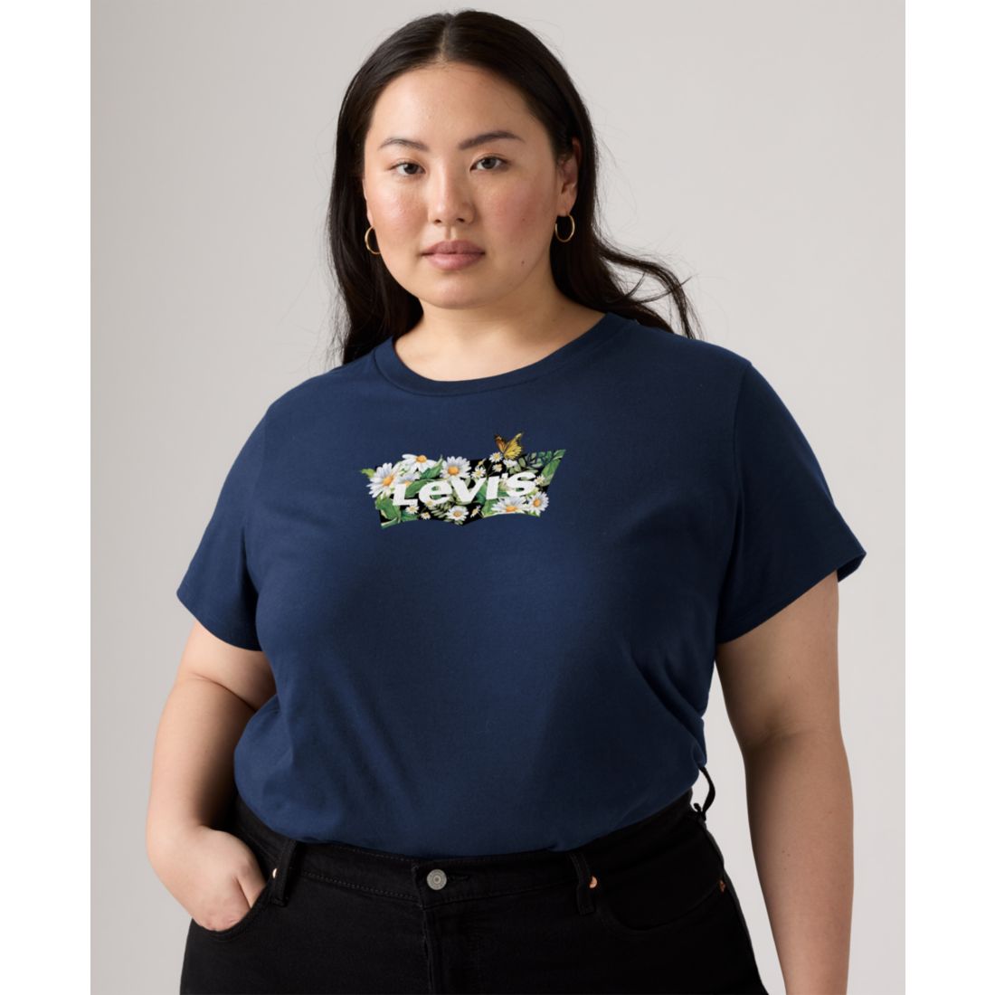 Levi's Trendy Plus Size Perfect Logo Cotton T-Shirt