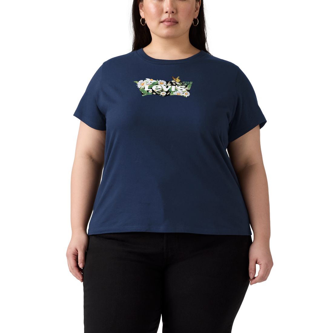 Levi's Trendy Plus Size Perfect Logo Cotton T-Shirt