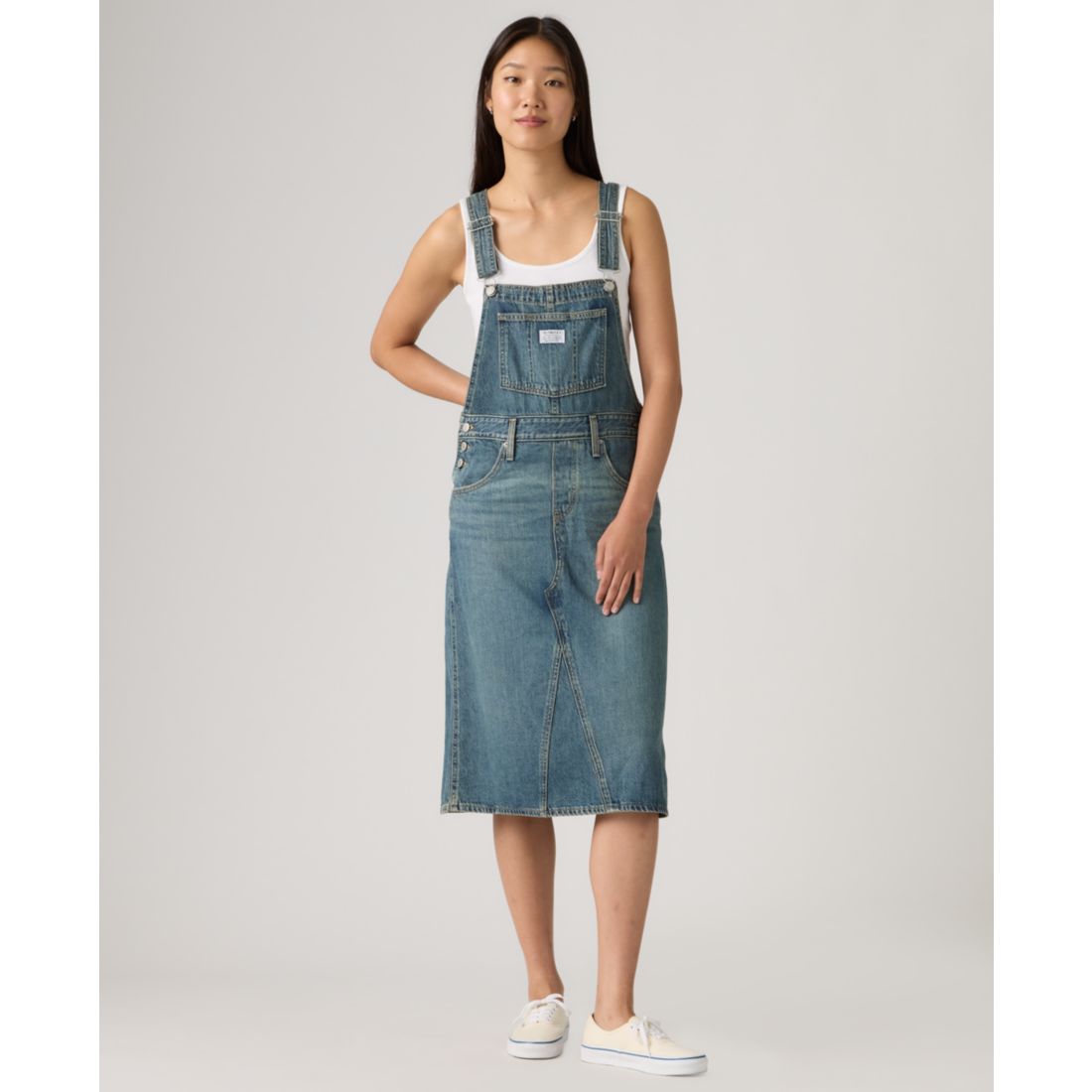 Levi's Women's Relaxed Fit Sleeveless Skirtall Dress