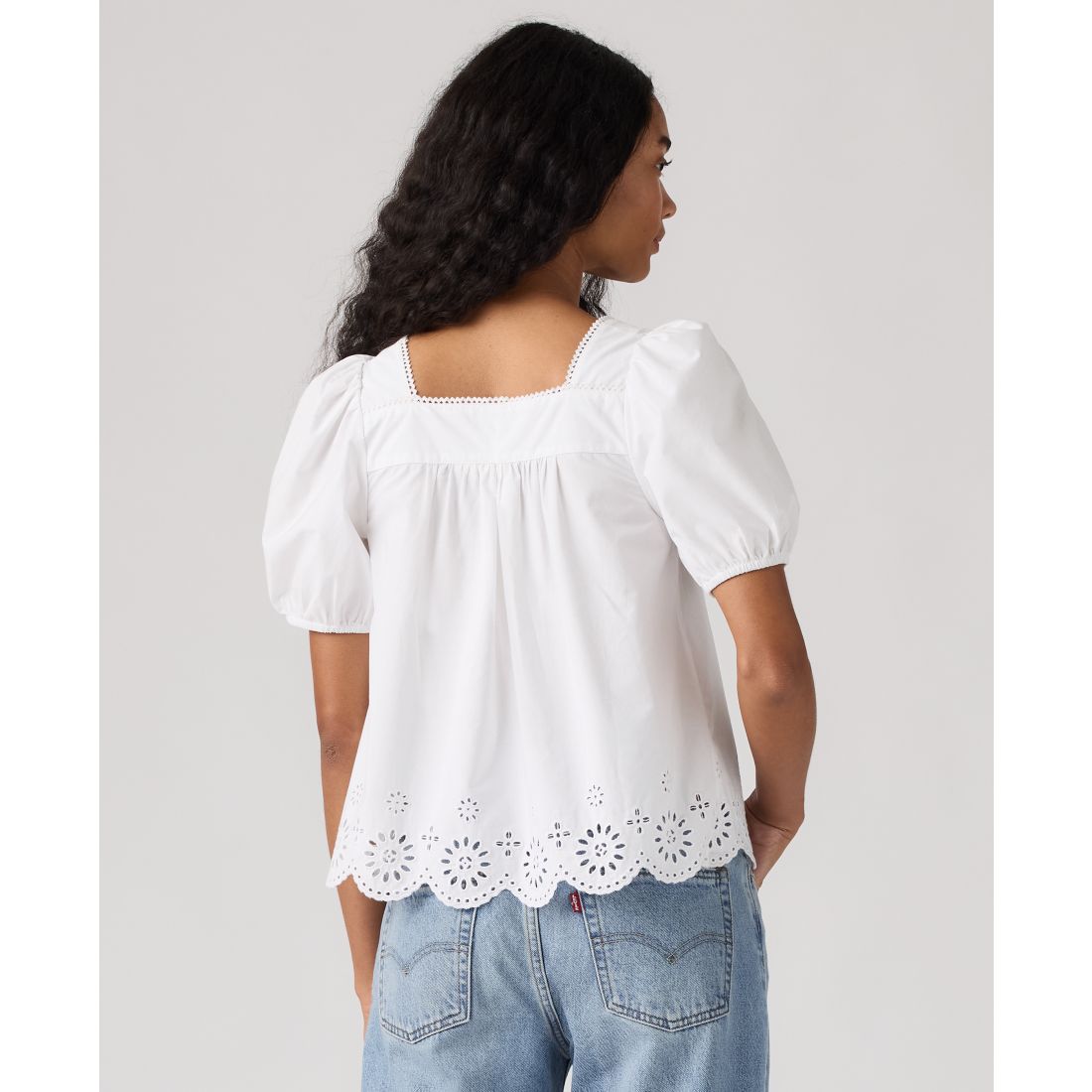 Levi's Women's Short-Sleeve Cutwork Blouse
