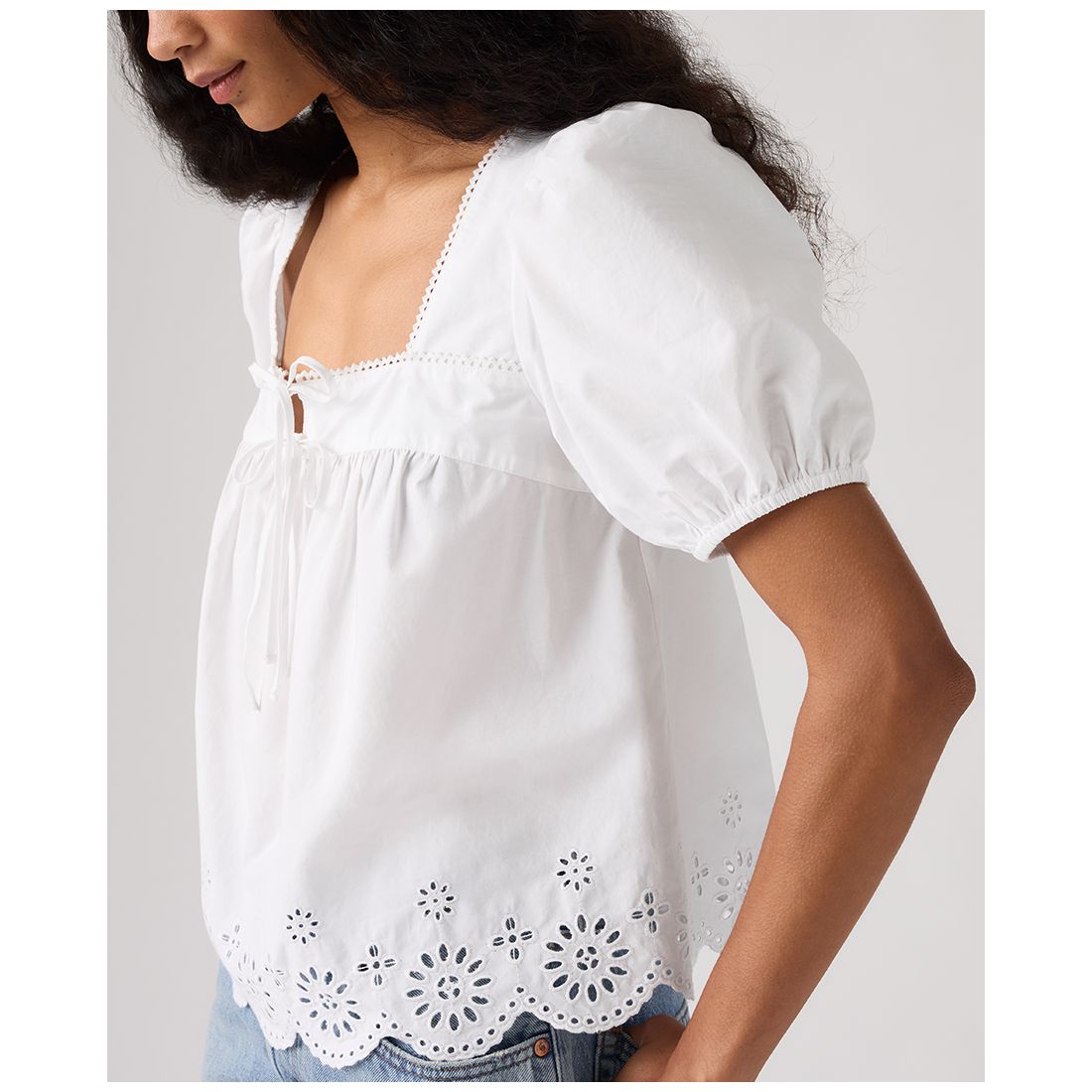 Levi's Women's Short-Sleeve Cutwork Blouse