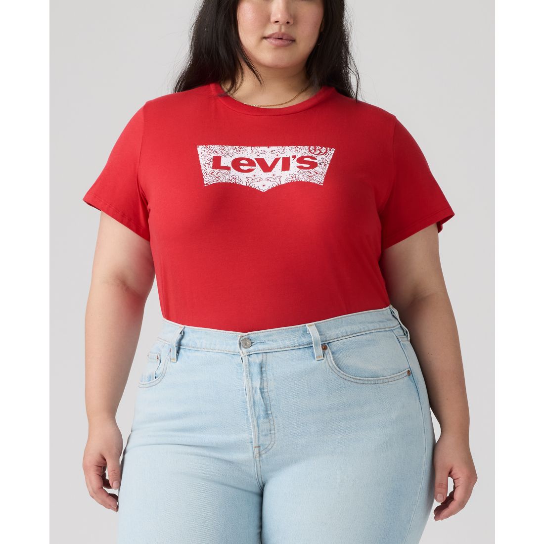 Levi's Trendy Plus Size Perfect Logo Cotton T-Shirt