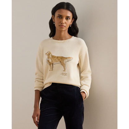 Lauren Ralph Lauren Petite Intarsia Golden Retriever Sweater