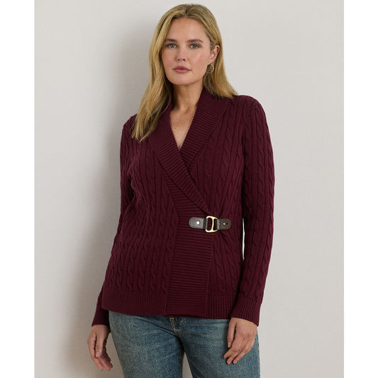 Lauren Ralph Lauren Plus Size Long-Sleeve Buckled Sweater