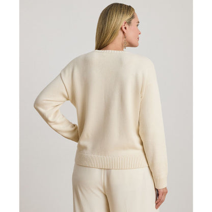 Lauren Ralph Lauren Plus Size Intarsia-Knit Golden Retriever Crewneck Sweater